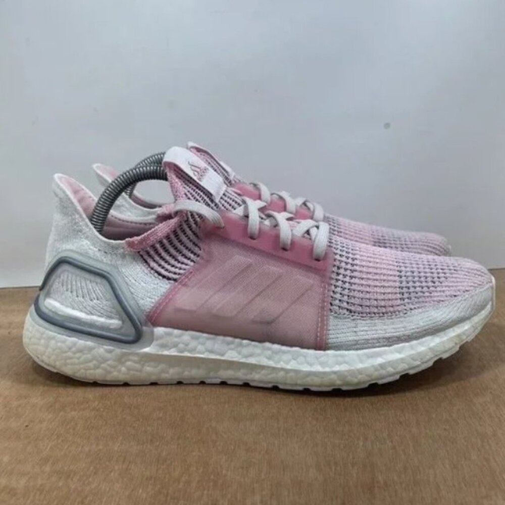 Adidas UltraBoost 19 Women Size 7.5 EF6517 Lace Up Low Top Pink Running Shoes
